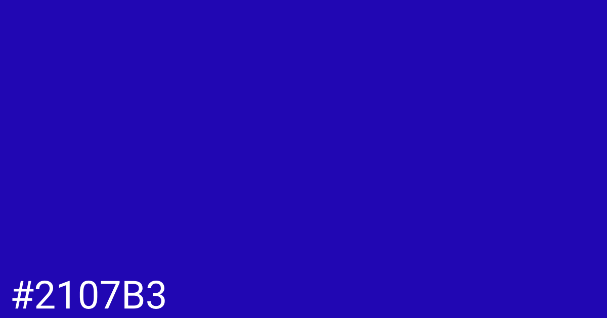 Hex color #2107b3 graphic