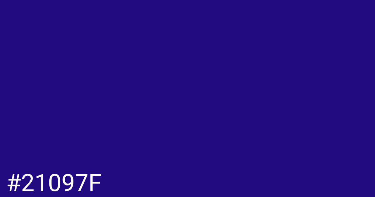 Hex color #21097f graphic