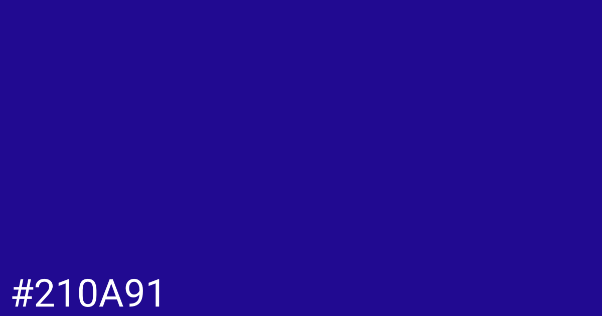Hex color #210a91 graphic
