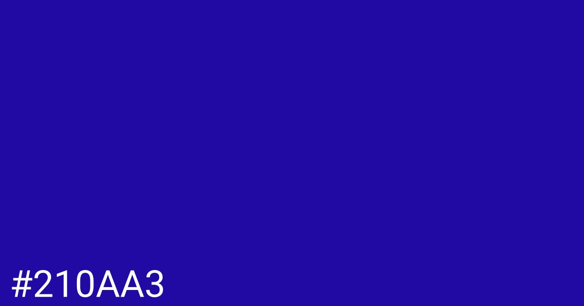 Hex color #210aa3 graphic