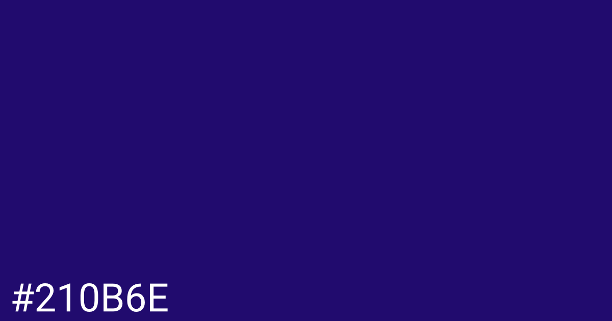 Hex color #210b6e graphic