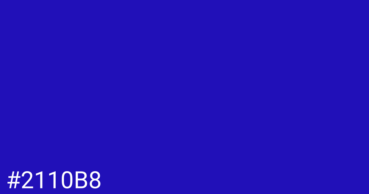 Hex color #2110b8 graphic