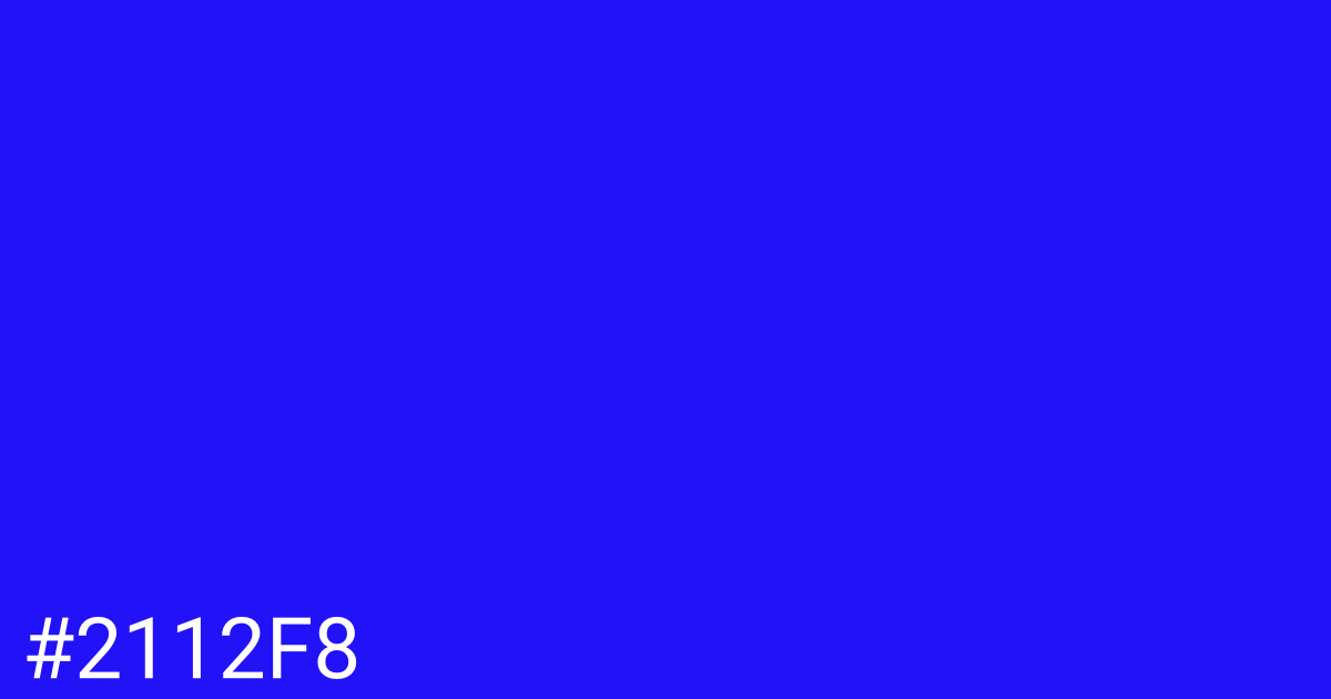 Hex color #2112f8 graphic