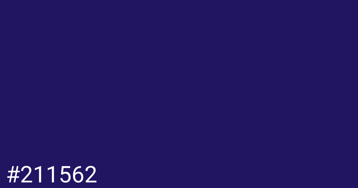 Hex color #211562 graphic