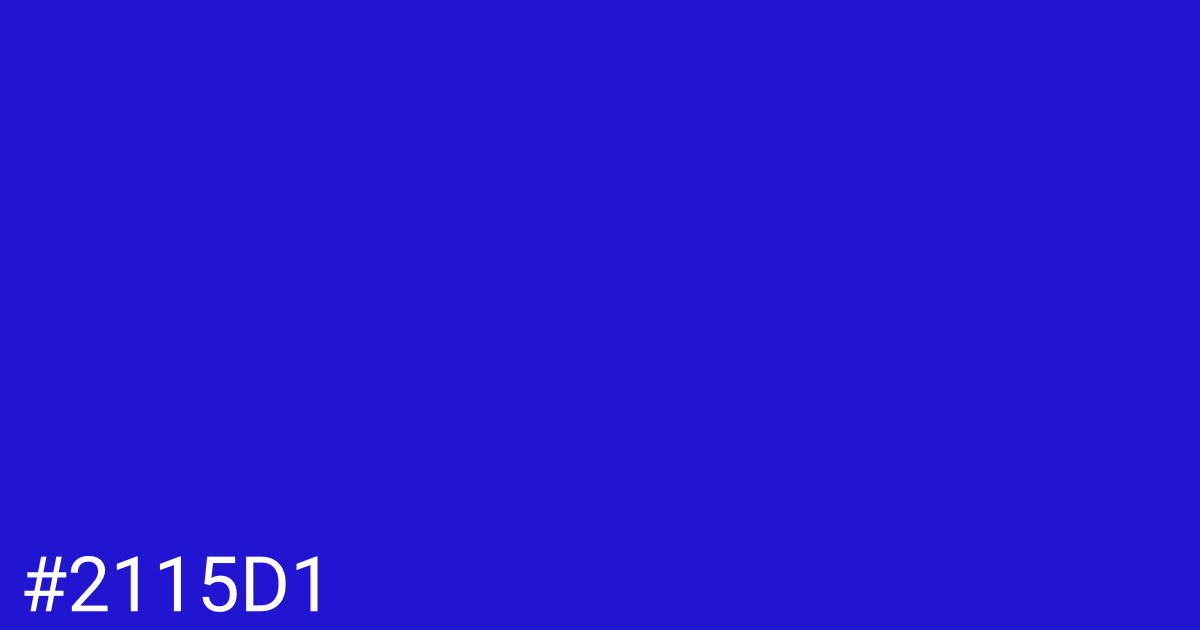 Hex color #2115d1 graphic