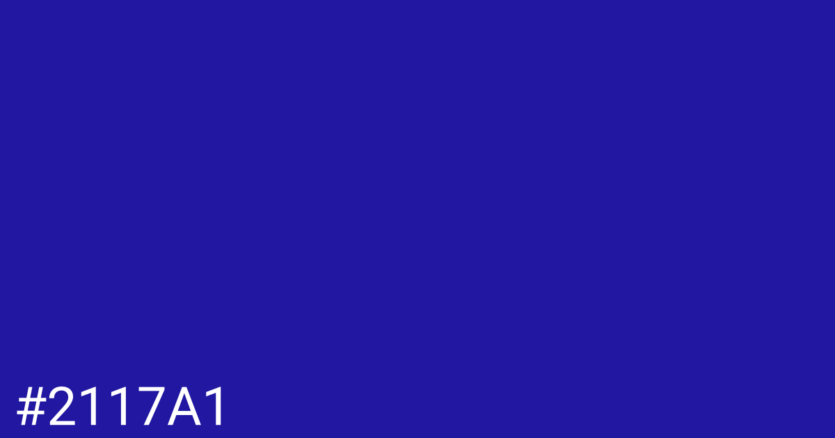 Hex color #2117a1 graphic