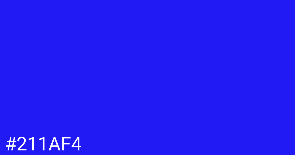 Hex color #211af4 graphic