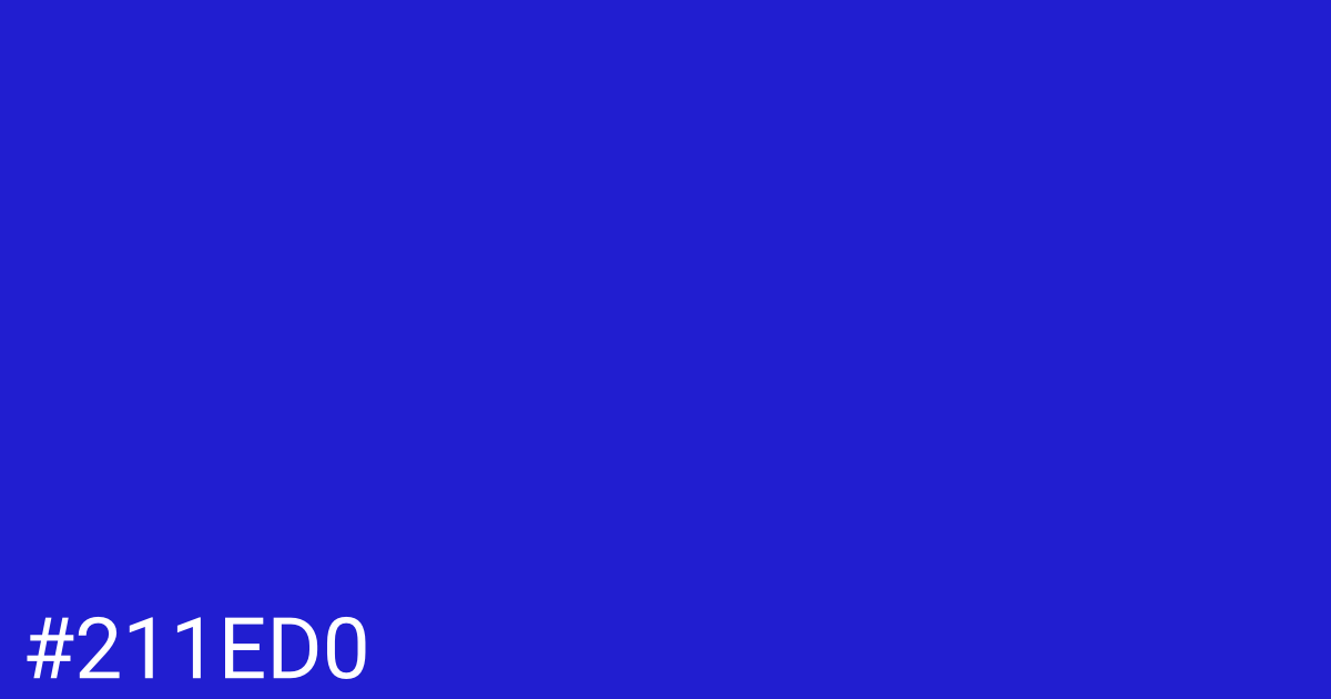 Hex color #211ed0 graphic