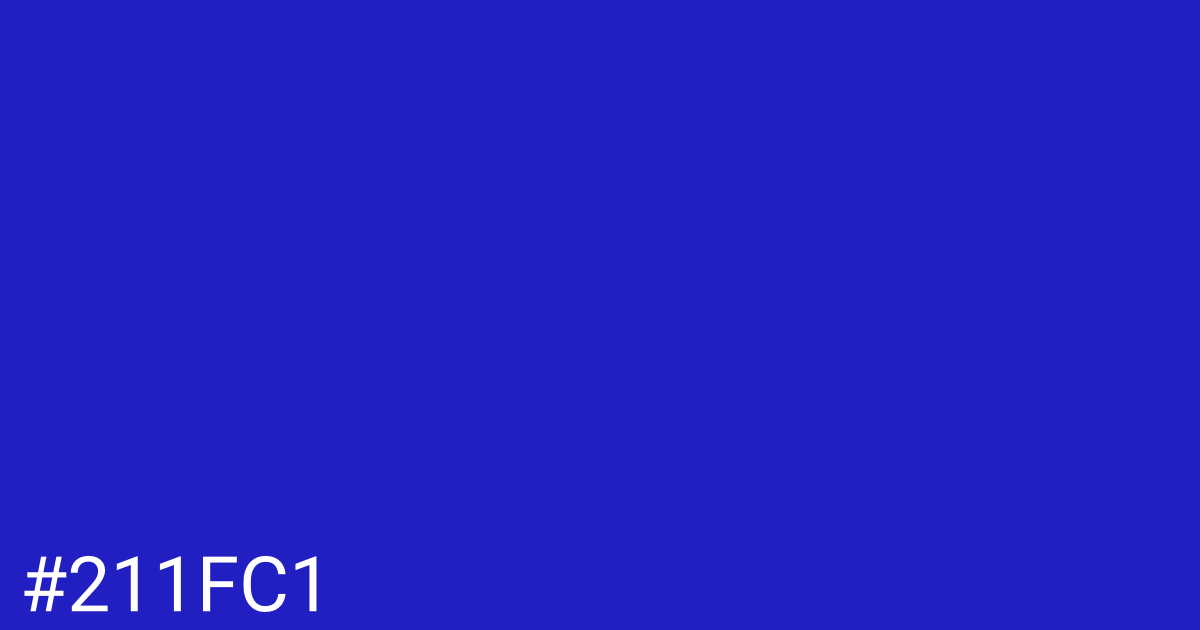 Hex color #211fc1 graphic