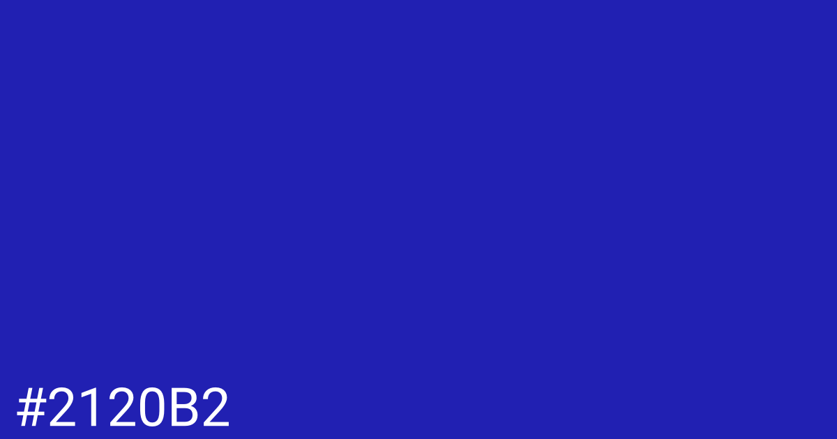 Hex color #2120b2 graphic