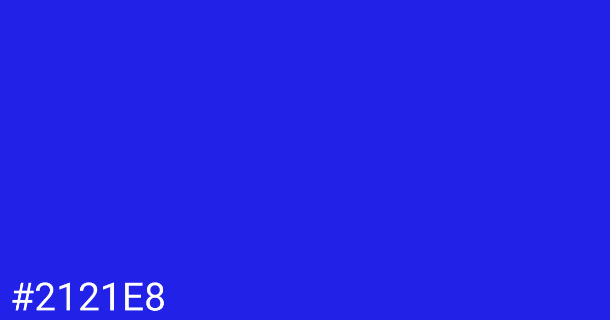 Hex color #2121e8 graphic