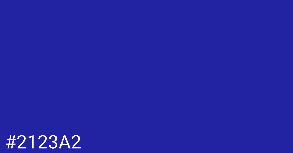 Hex color #2123a2 graphic