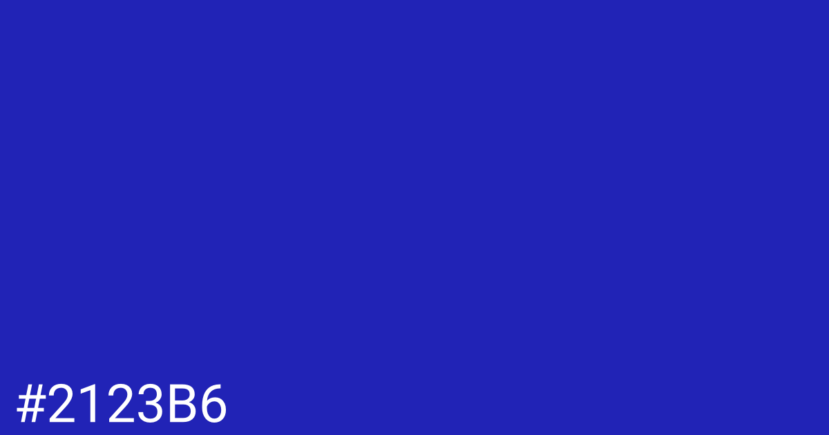 Hex color #2123b6 graphic