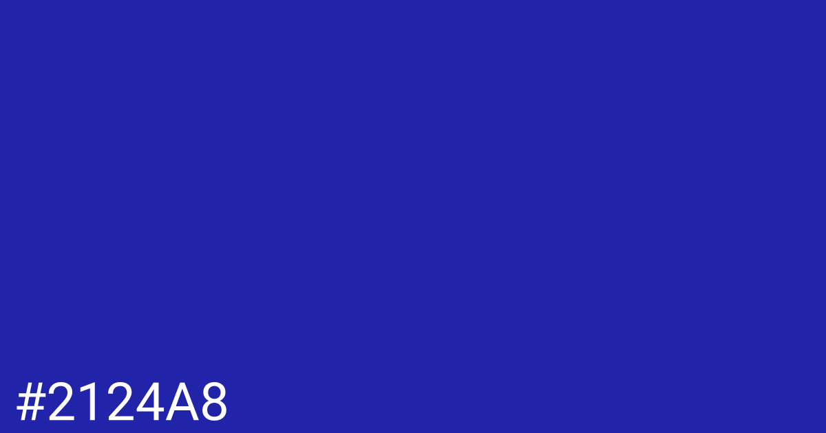 Hex color #2124a8 graphic