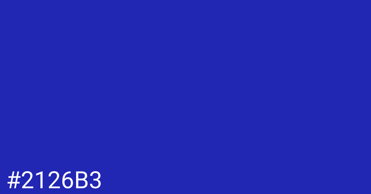 Hex color #2126b3 graphic