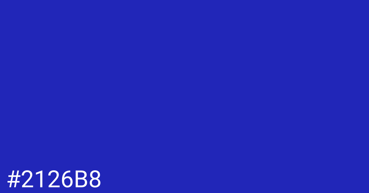 Hex color #2126b8 graphic