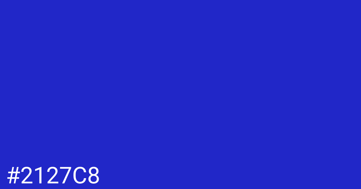 Hex color #2127c8 graphic
