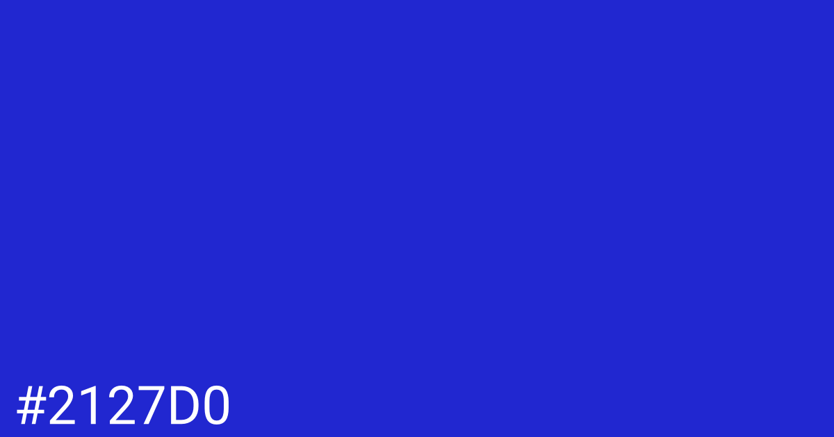 Hex color #2127d0 graphic