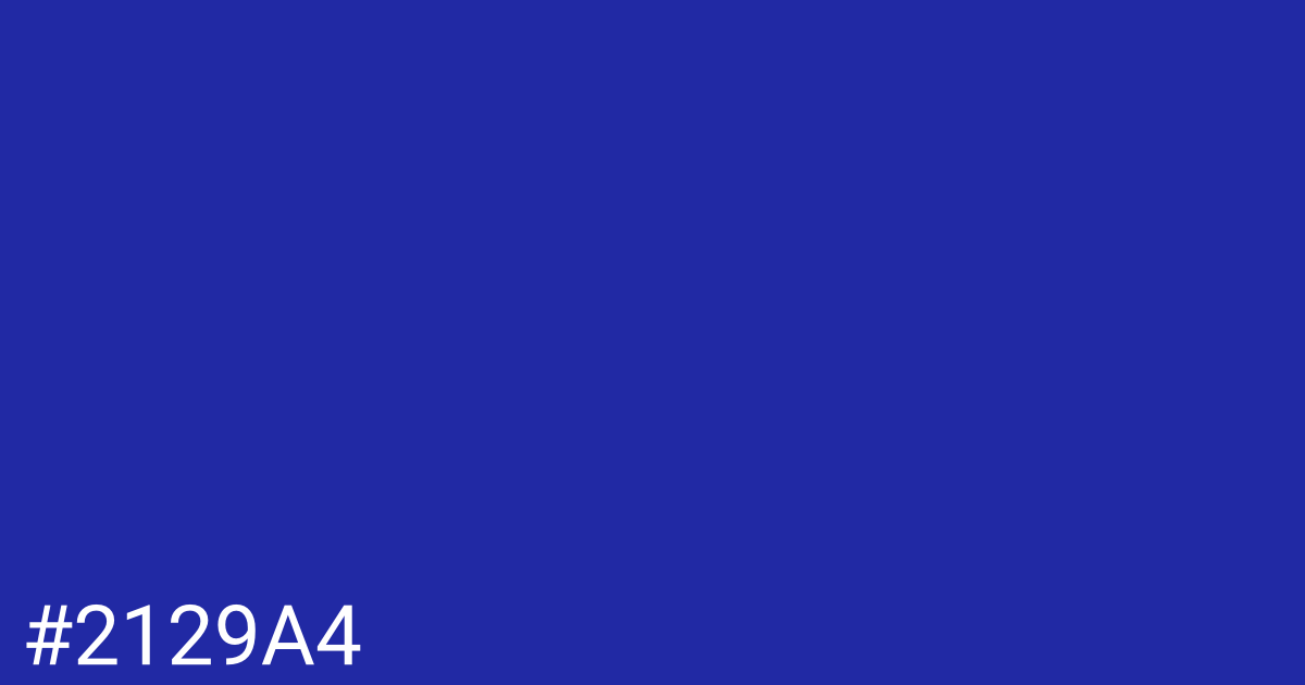 Hex color #2129a4 graphic