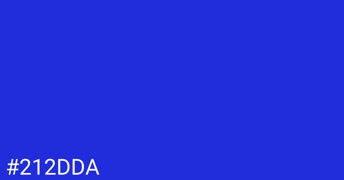 Hex color #212dda graphic