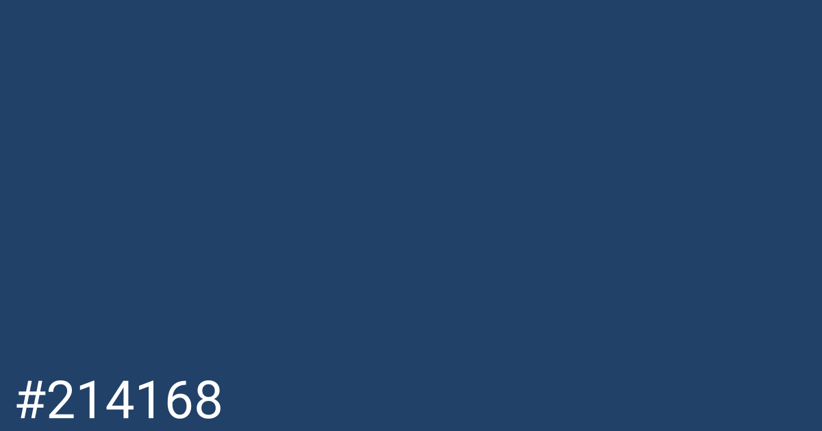 Hex color #214168 graphic