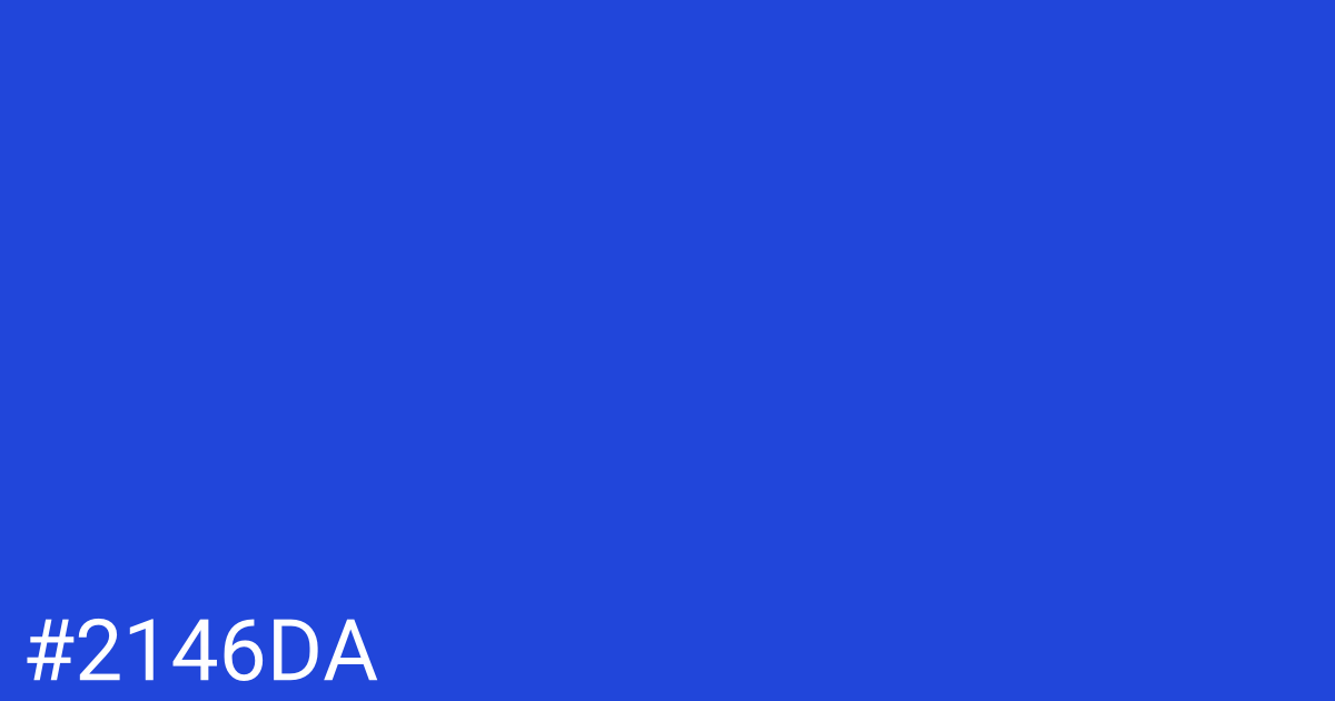 Hex color #2146da graphic