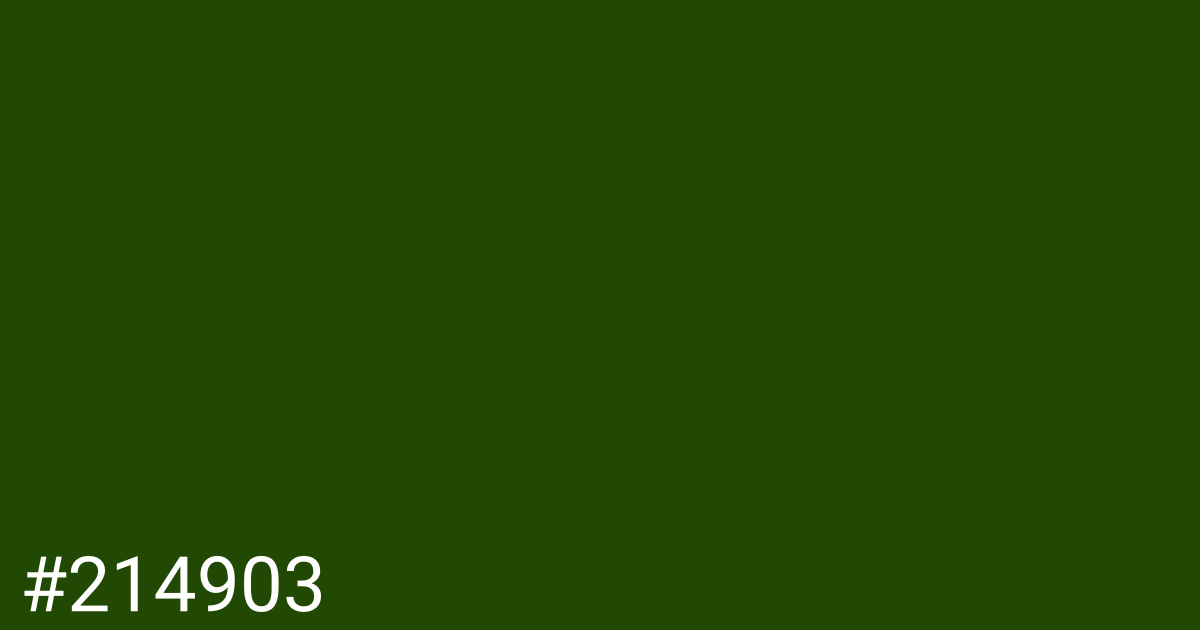 Hex color #214903 graphic