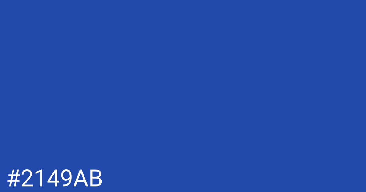 Hex color #2149ab graphic