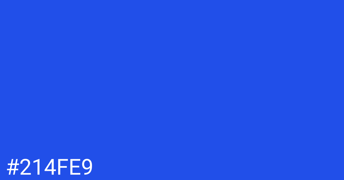 Hex color #214fe9 graphic