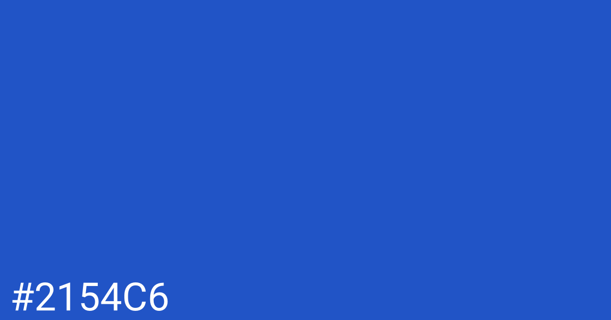 Hex color #2154c6 graphic