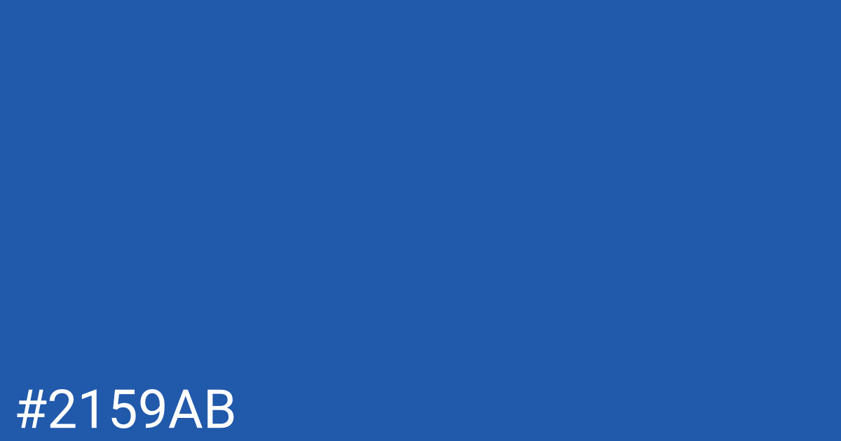 Hex color #2159ab graphic