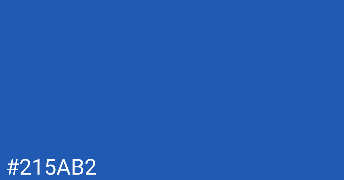 Hex color #215ab2 graphic