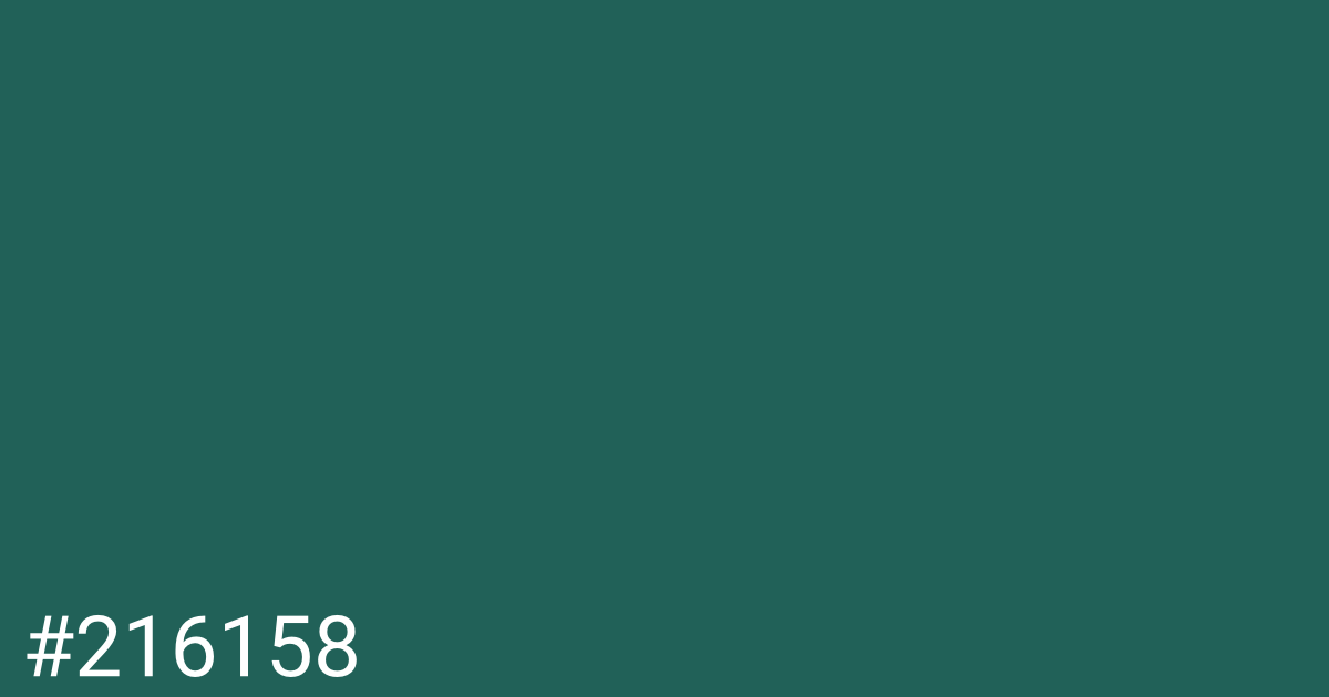 Hex color #216158 graphic