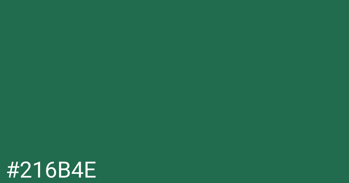 Hex color #216b4e graphic