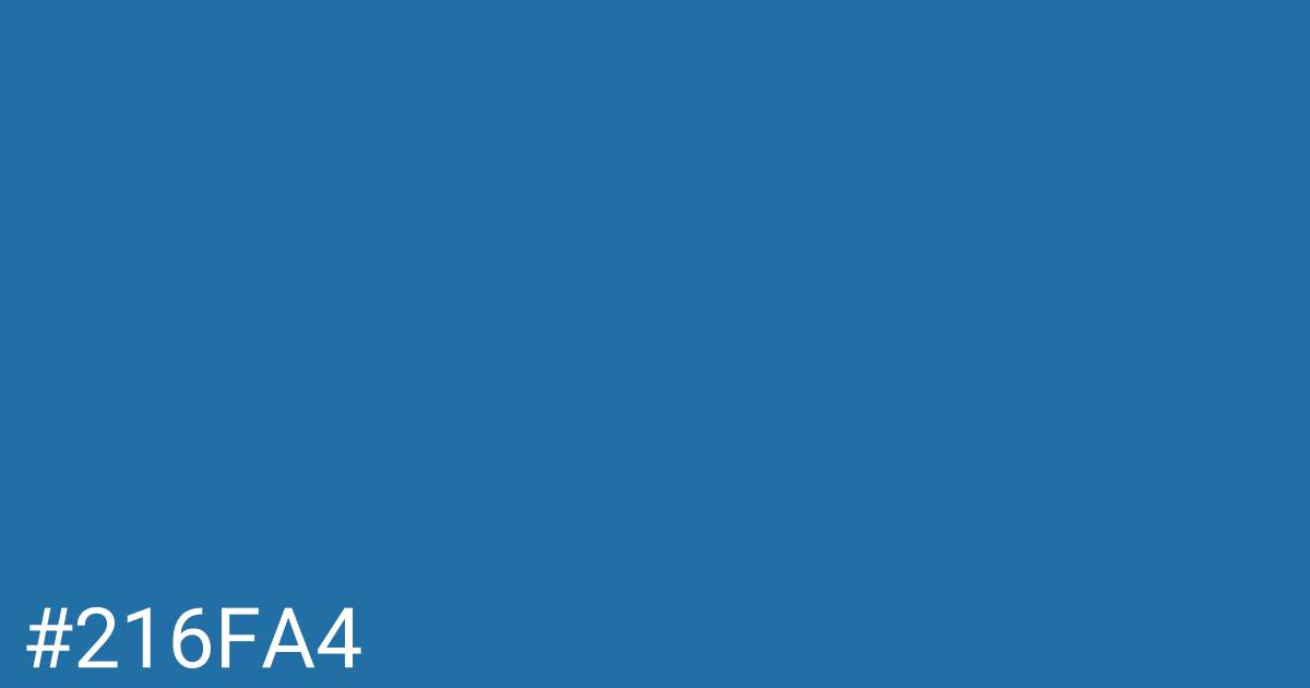 Hex color #216fa4 graphic