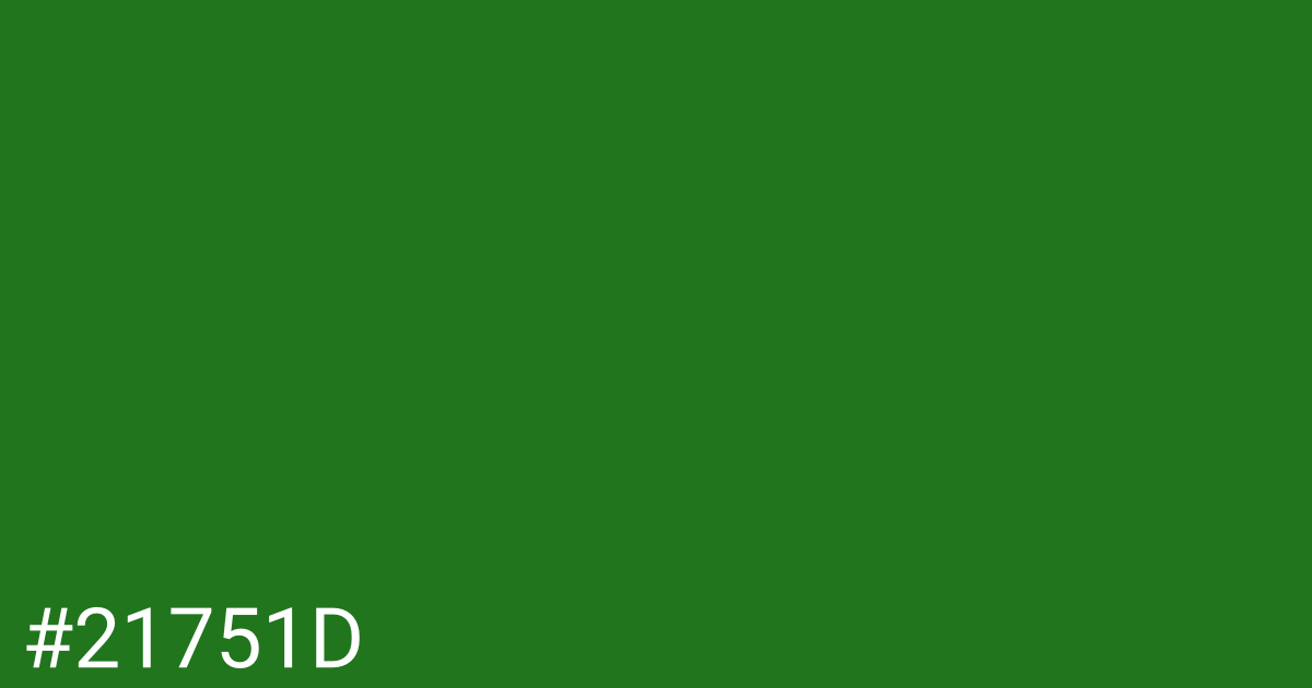 Hex color #21751d graphic