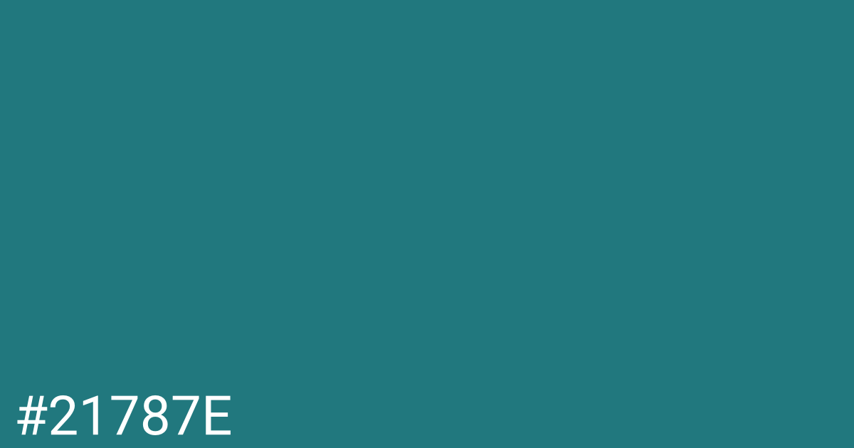 Hex color #21787e graphic