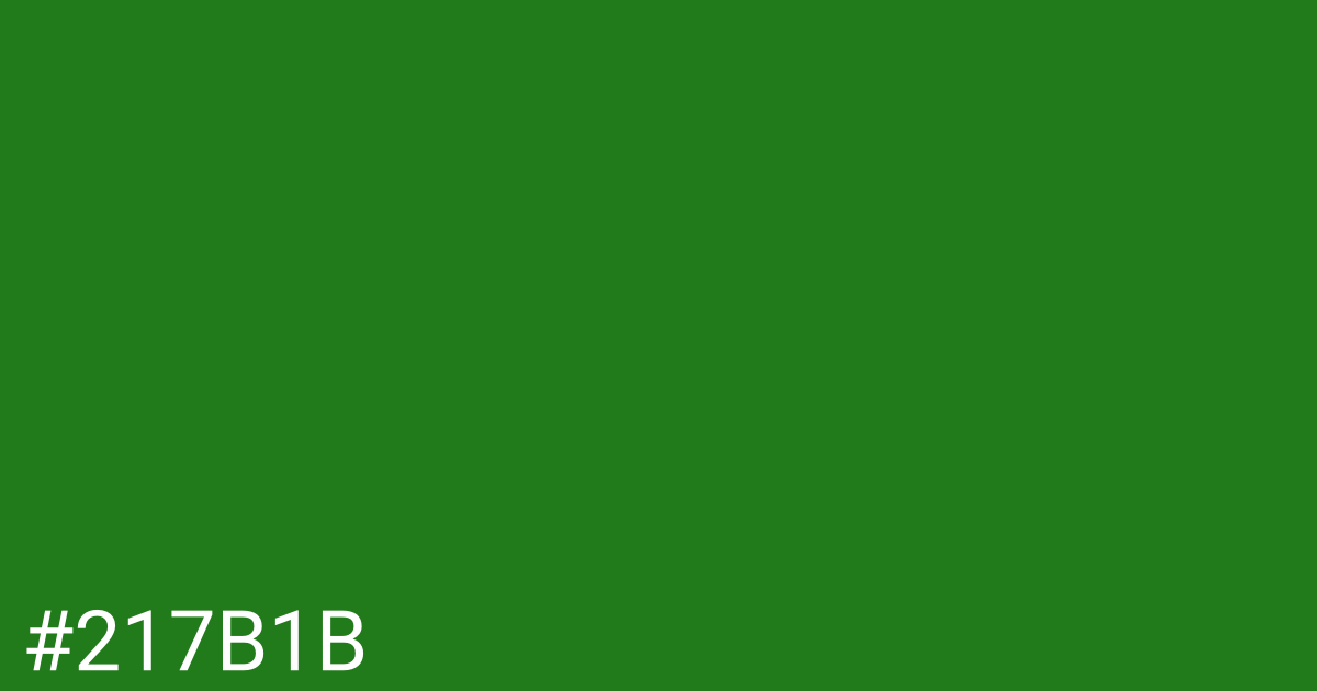 Hex color #217b1b graphic