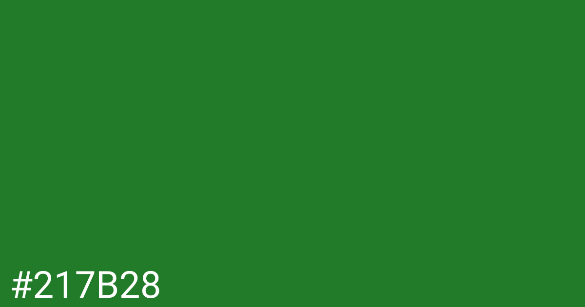 Hex color #217b28 graphic