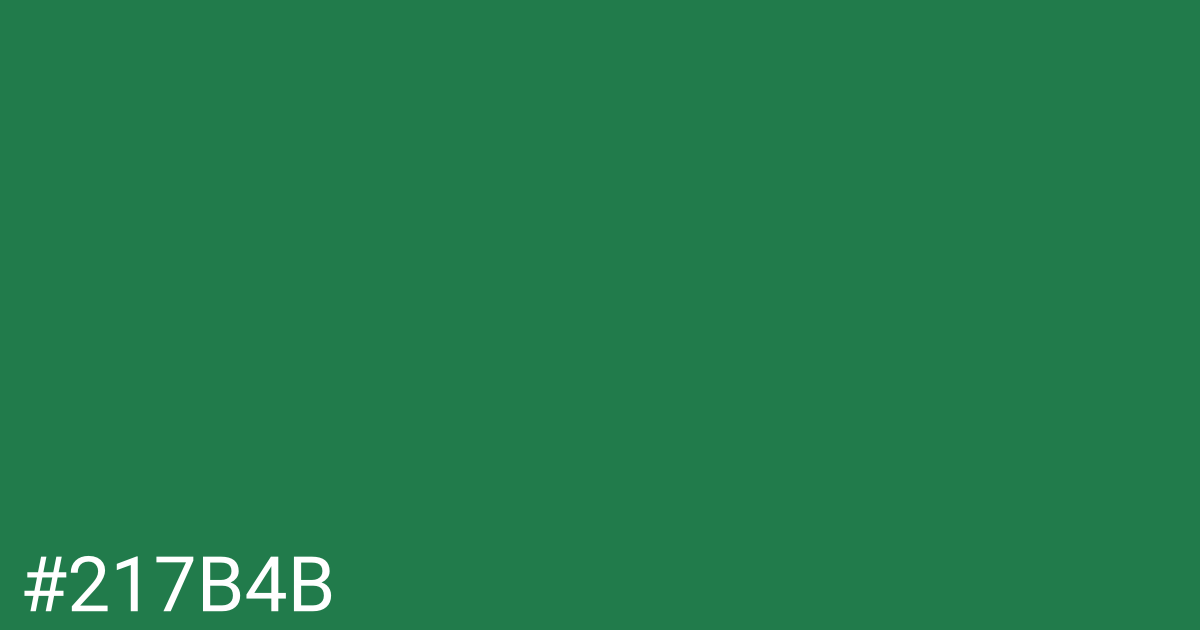 Hex color #217b4b graphic