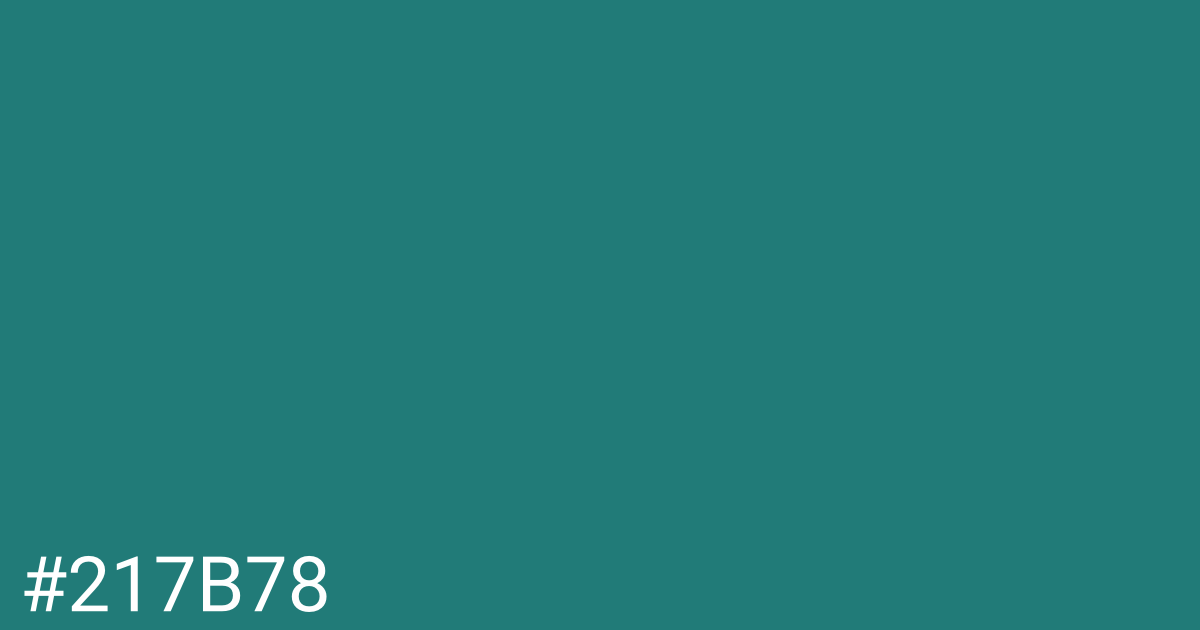 Hex color #217b78 graphic