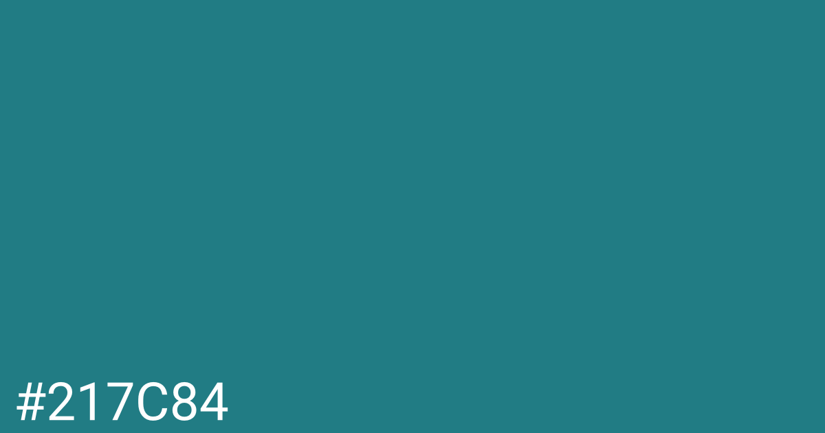 Hex color #217c84 graphic