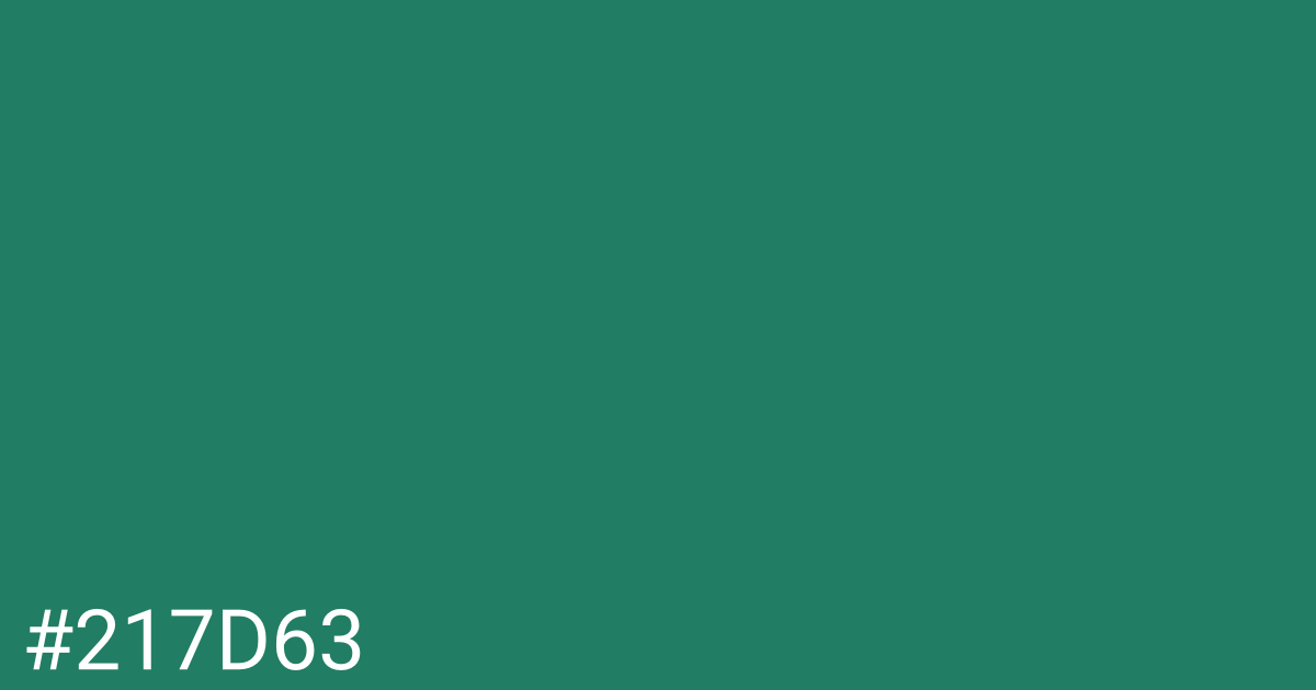 Hex color #217d63 graphic