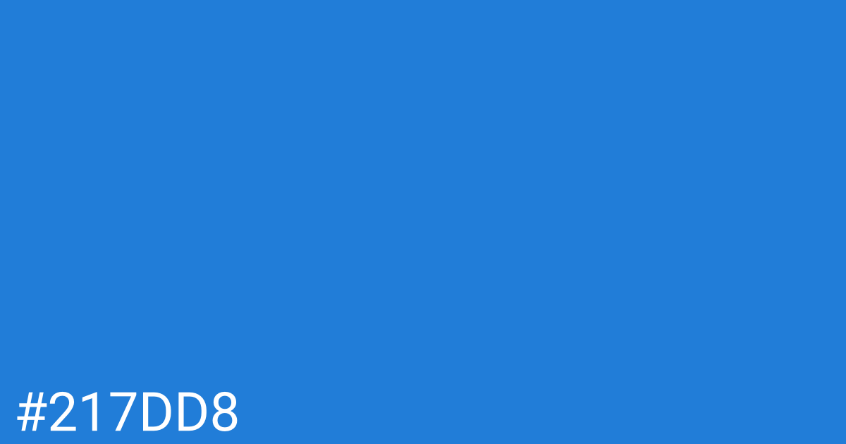 Hex color #217dd8 graphic