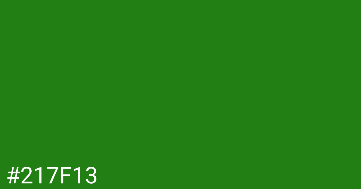 Hex color #217f13 graphic