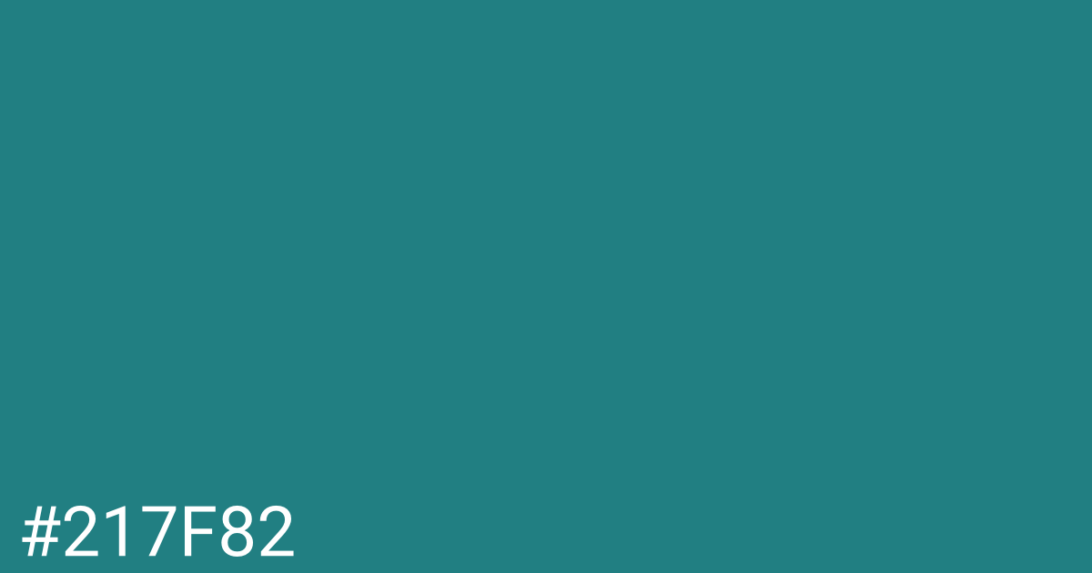 Hex color #217f82 graphic