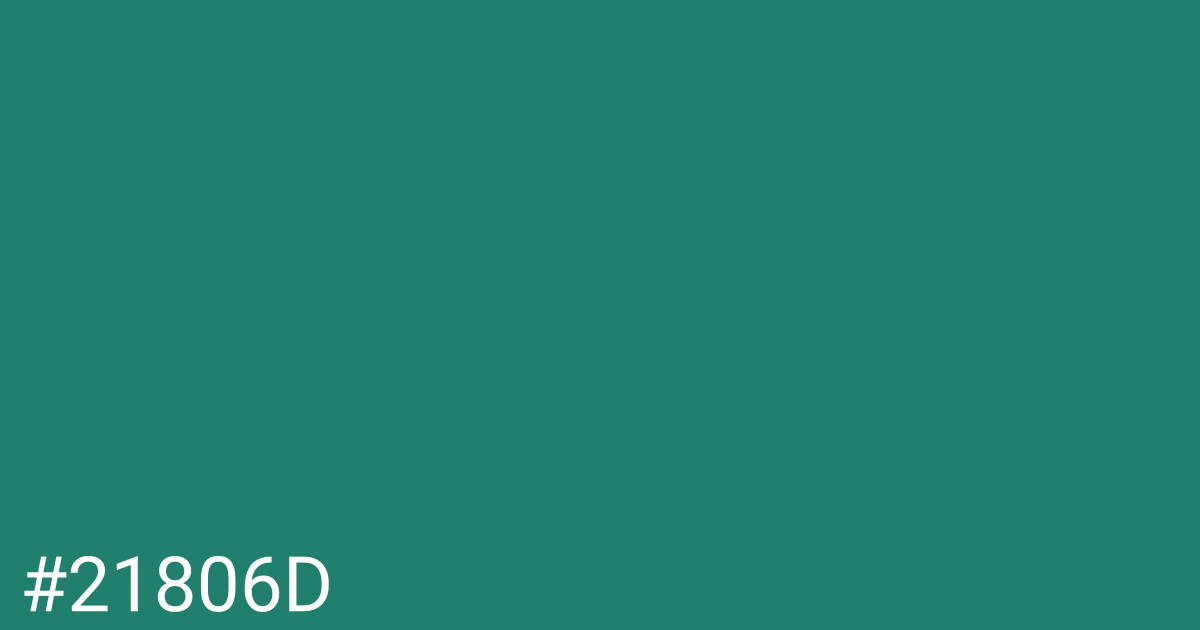 Hex color #21806d graphic