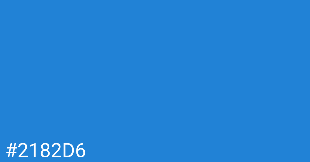 Hex color #2182d6 graphic