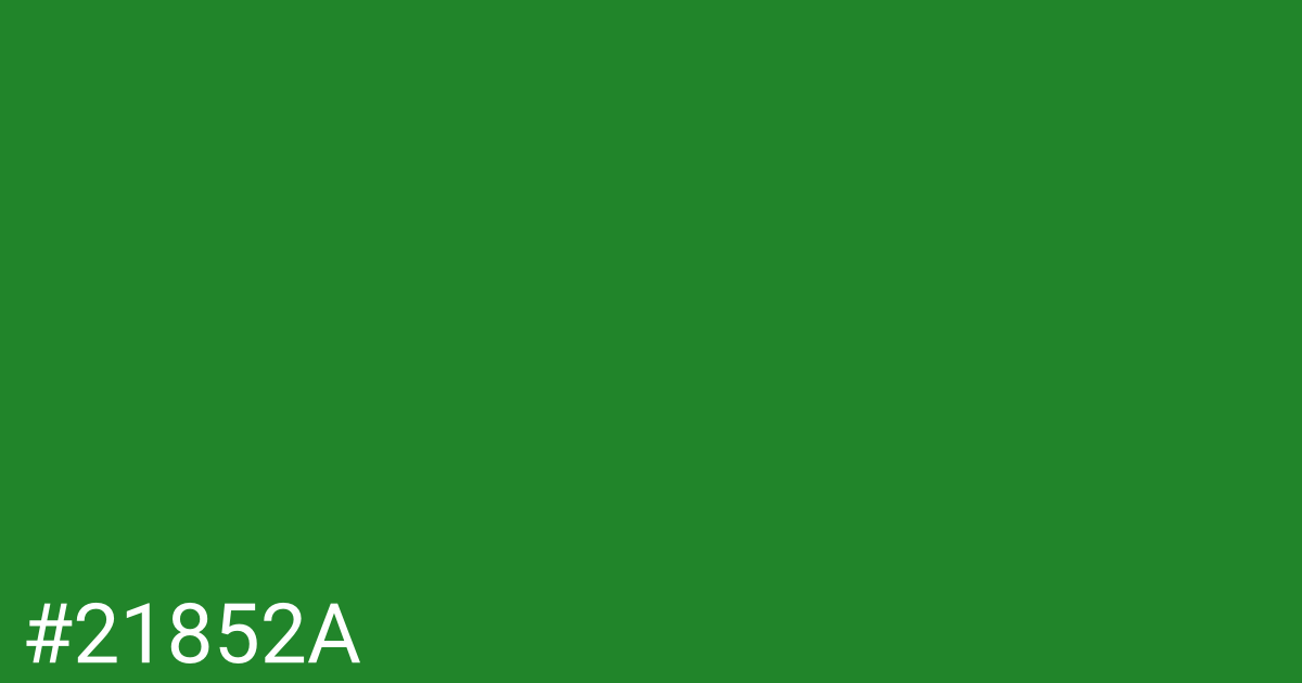Hex color #21852a graphic