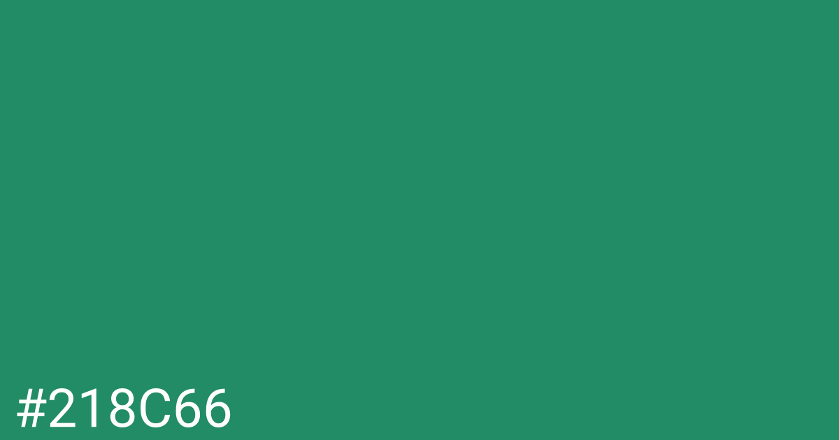 Hex color #218c66 graphic